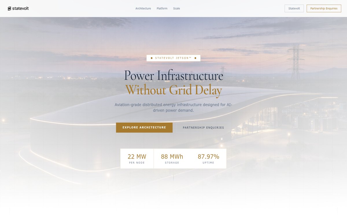 Statevolt Power website homepage