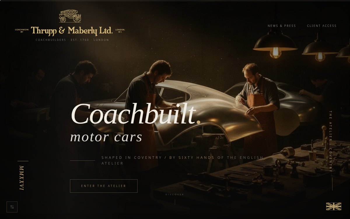 Thrupp & Maberly website homepage