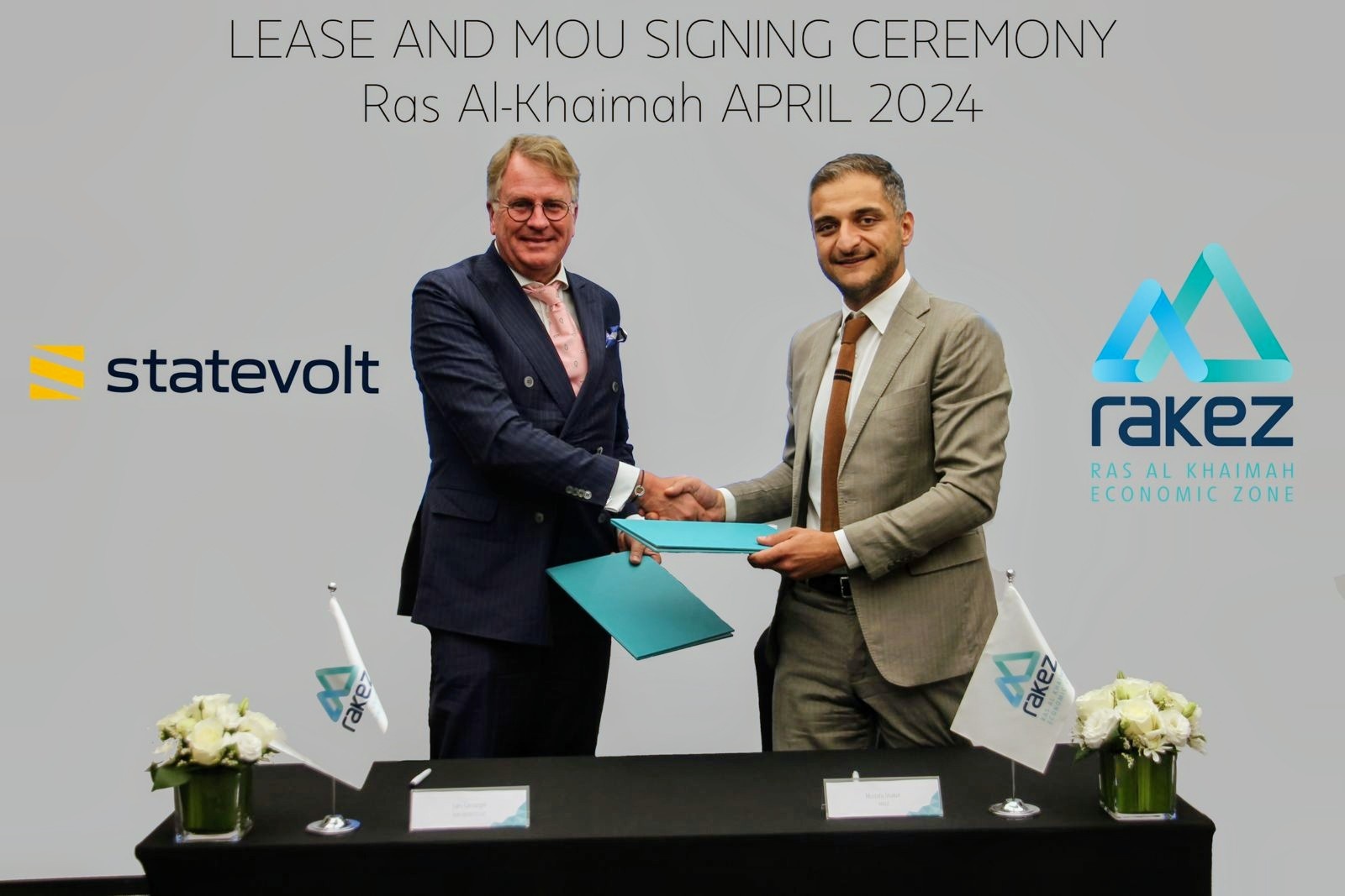 Lars Carlstrom at the Statevolt and RAKEZ lease and MOU signing ceremony in Ras Al-Khaimah